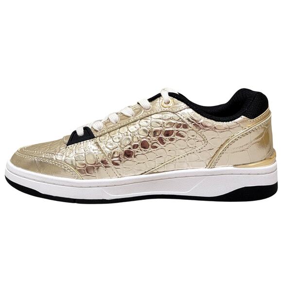 Michael Michael Kors Women Rebel Lace Up Low Top Sneakers Size US 7M Pale Gold - Picture 3 of 5